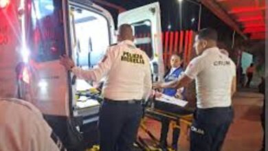 Ambulancia y herido