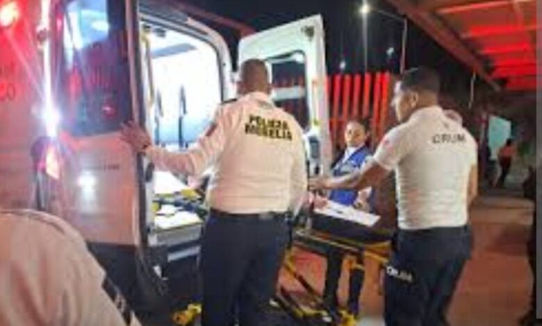 Ambulancia y herido