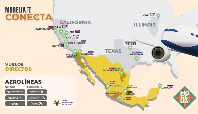 Aeropuerto Internacional de Morelia, Turismo