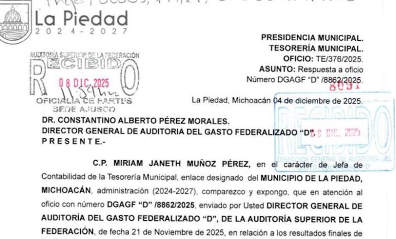 Oficio de La Piedad