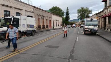 Labores de limpieza en Morelia