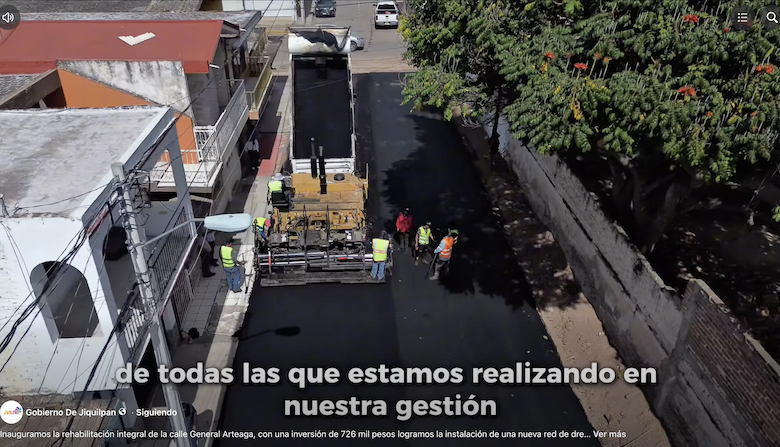 Rehabilitación de calle en Jiquilpan