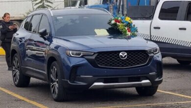 Camioneta con amenazas