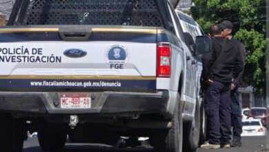 Camioneta de la FGE de Michoacán