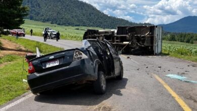 accidente vehicular, carretera Uruapan-Paracho