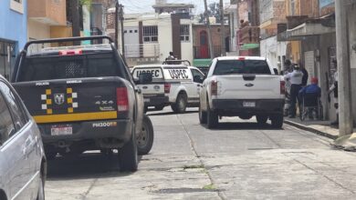 Unidades de la Policía Morelia y de la USPEC en el lugar del hallazgo