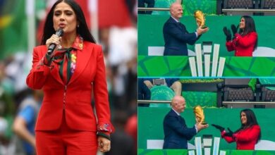 Salma Hayek y Giani Infantino