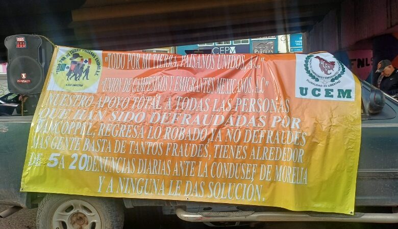 Protesta contra tienda Coppel