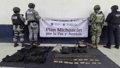 Aseguramiento de armamento en Apatzingán