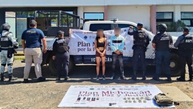 Pareja detenida en Uruapan