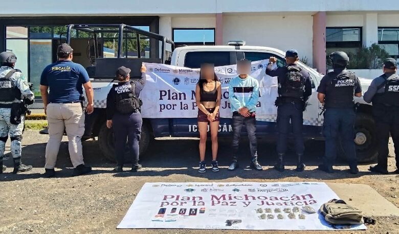 Pareja detenida en Uruapan
