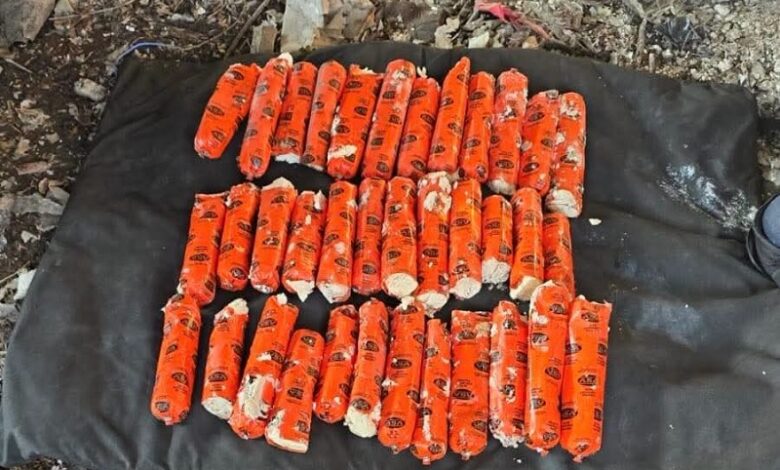 Hallazgo de material explosivo