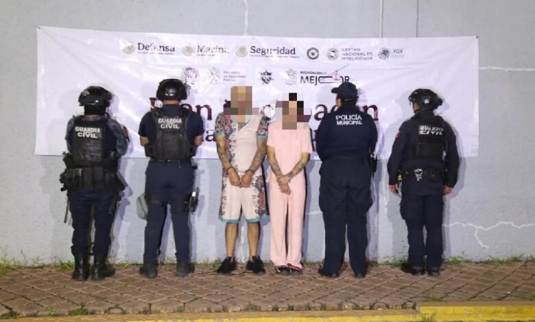 Detención de pareja en Cuitzeo